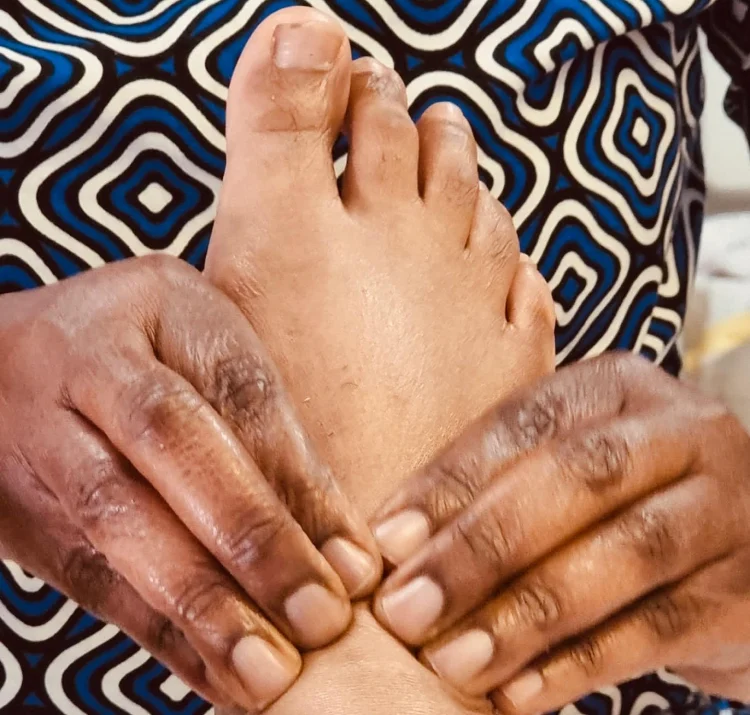 Reflexology on foot